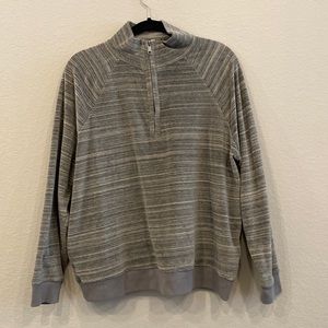 Madewell Velour Half-Zip Sweatshirt size XL